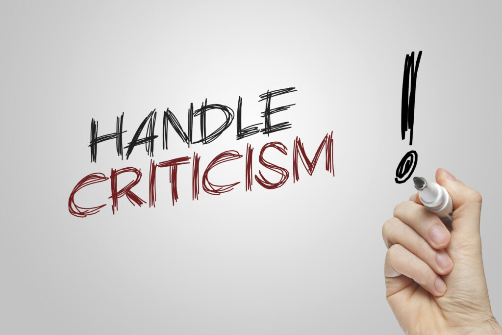how to handle criticism