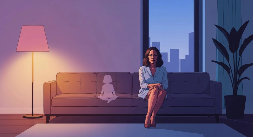 A woman reflecting on her past as one of the many adult children of emotionally unavailable parents-bestie-ai.webp