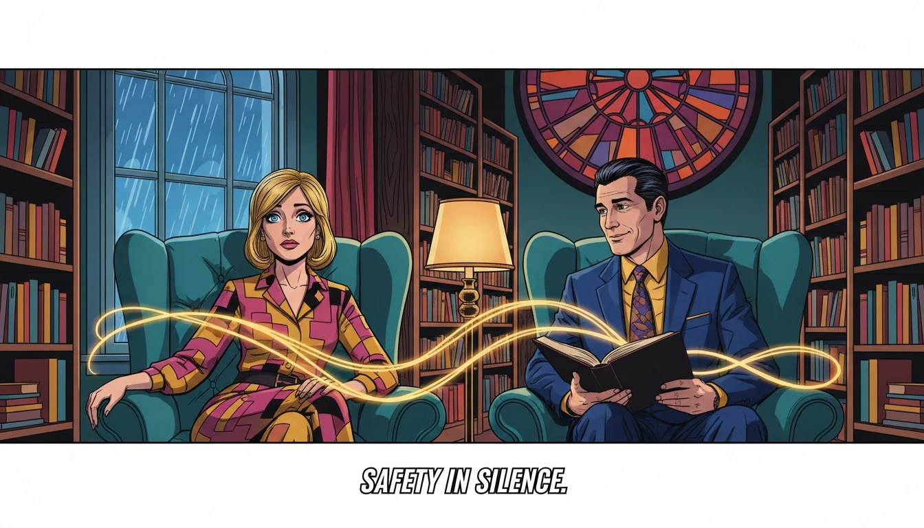 A visual representation of providing advice for dating an INFP: two people finding comfort in a quiet, shared space, illustrating patient understanding and emotional safety. advice-for-dating-an-infp-bestie-ai.webp