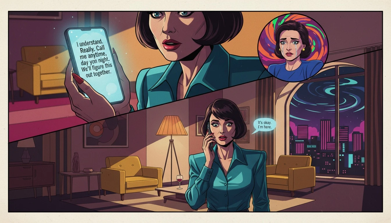 Hands holding a smartphone displaying a message, representing the personal connection found through affordable text therapy services. Filename: affordable-text-therapy-services-review-bestie-ai.webp