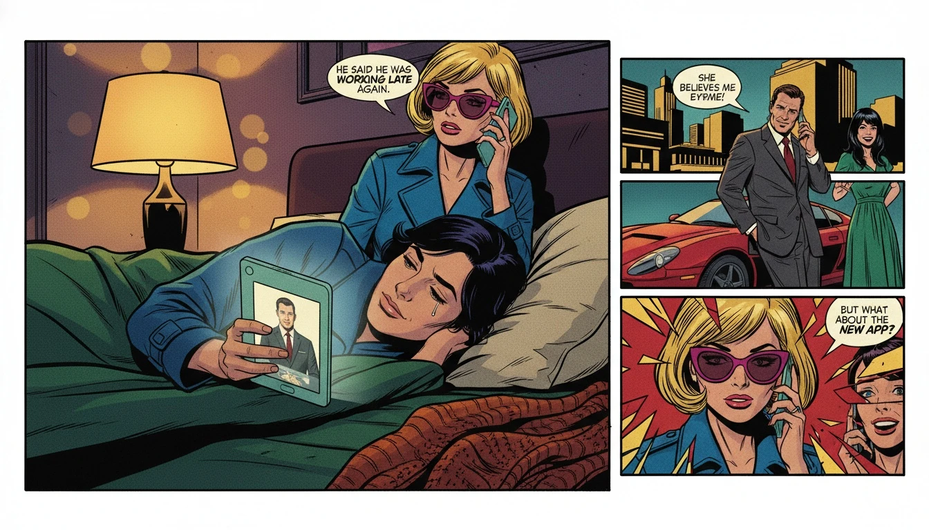 A person finding emotional connection with their ai boyfriend on their phone, illustrating the complex psychology of digital relationships. Filename: ai-boyfriend-psychology-bestie-ai.webp