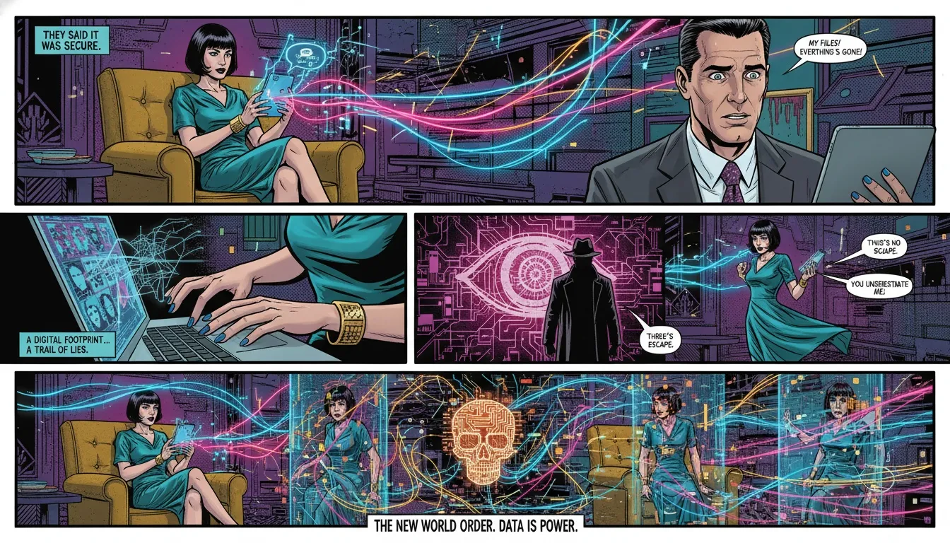 A person finding comfort in their phone in a dark room, illustrating the complex emotional issues surrounding AI companion app data privacy as data leaks from the screen. Filename: ai-companion-app-data-privacy-bestie-ai.webp