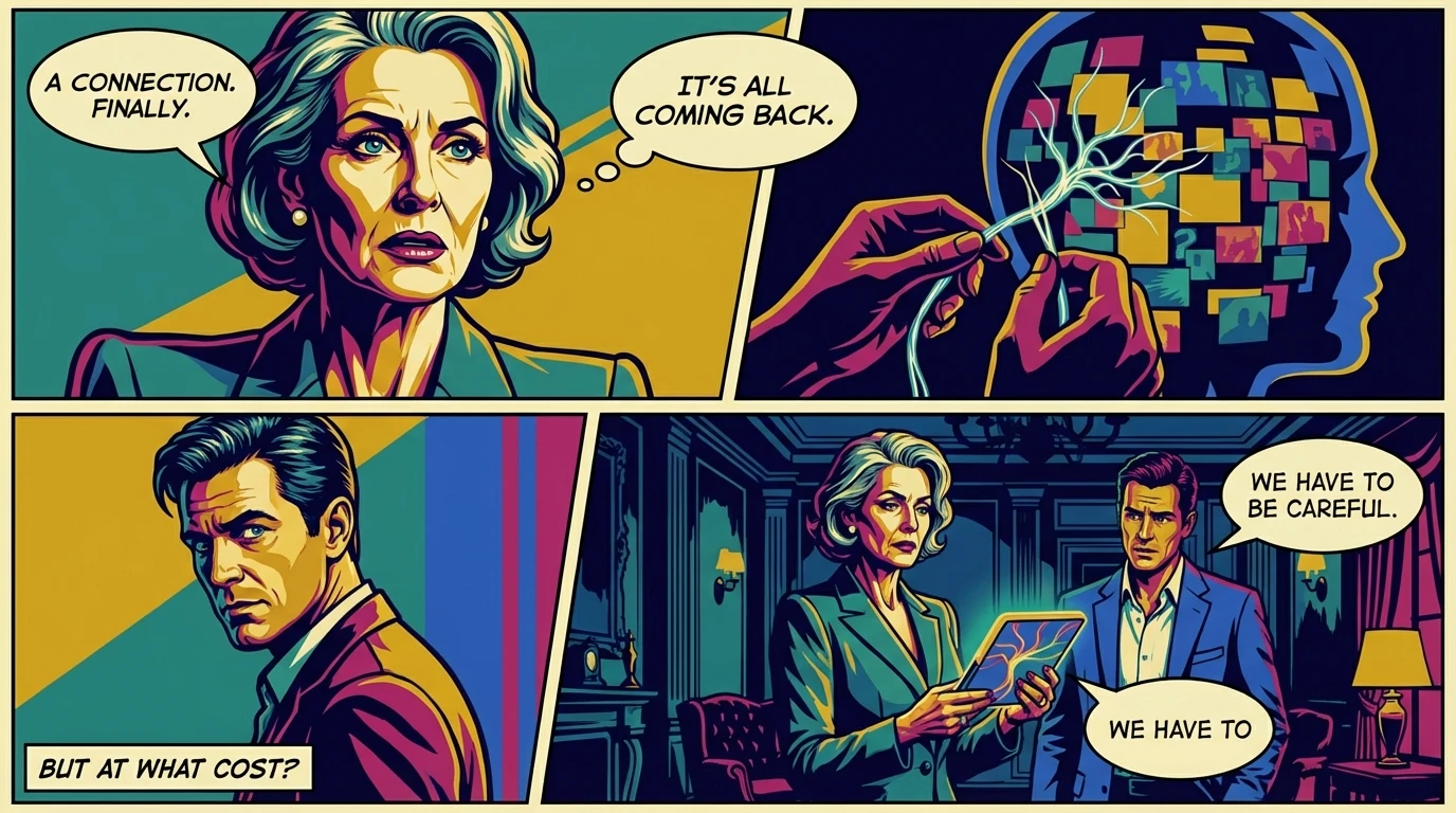 A symbolic image representing the delicate process of building an ai companion long term memory, showing glowing data strands being woven into a tapestry inside a person's mind. bestie-ai-ai-companion-long-term-memory.webp