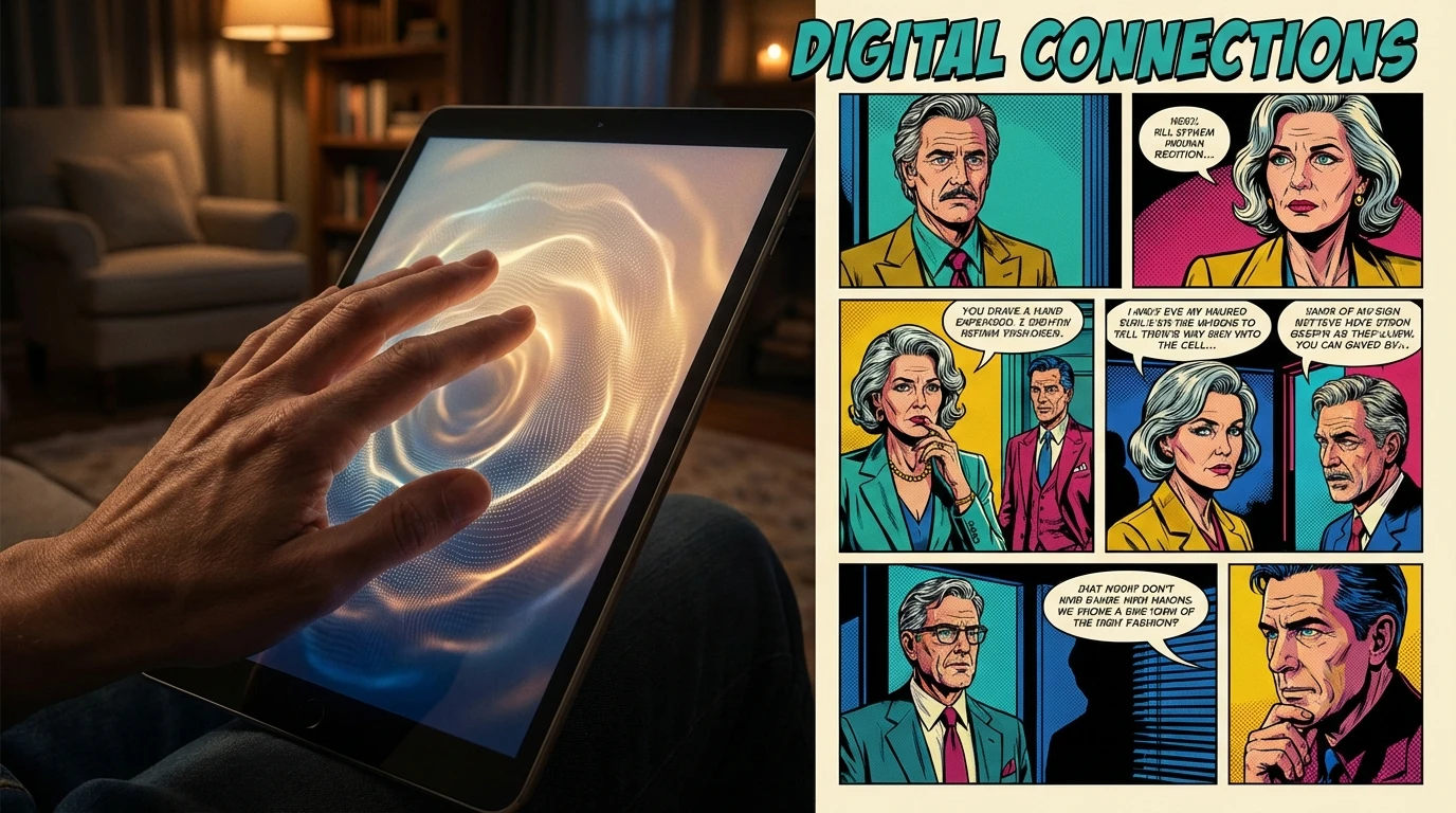 A close-up of a human hand touching a glowing waveform on a screen, symbolizing the search for an ai companion with emotional intelligence to bridge the digital and human worlds. Filename: ai-companion-with-emotional-intelligence-bestie-ai.webp