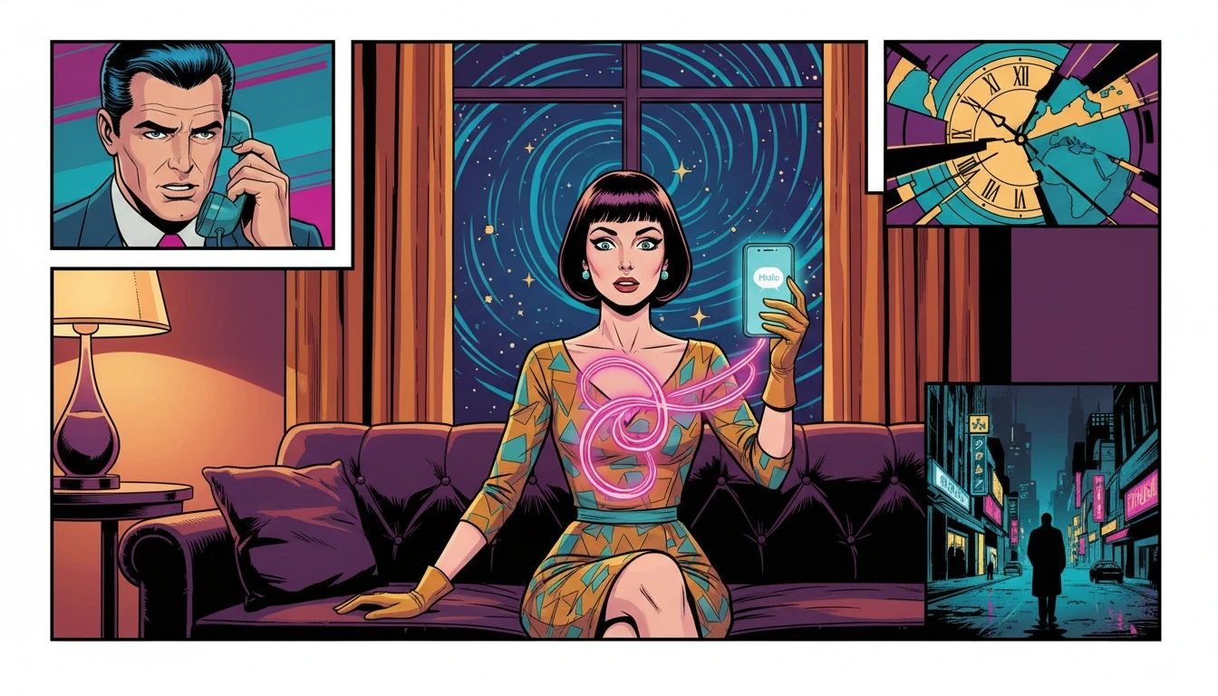 A person finding comfort in the digital age, illustrating the nuanced relationship of ai emotional support vs therapy, with a glowing phone connecting to their heart. Filename: ai-emotional-support-vs-therapy-bestie-ai.webp