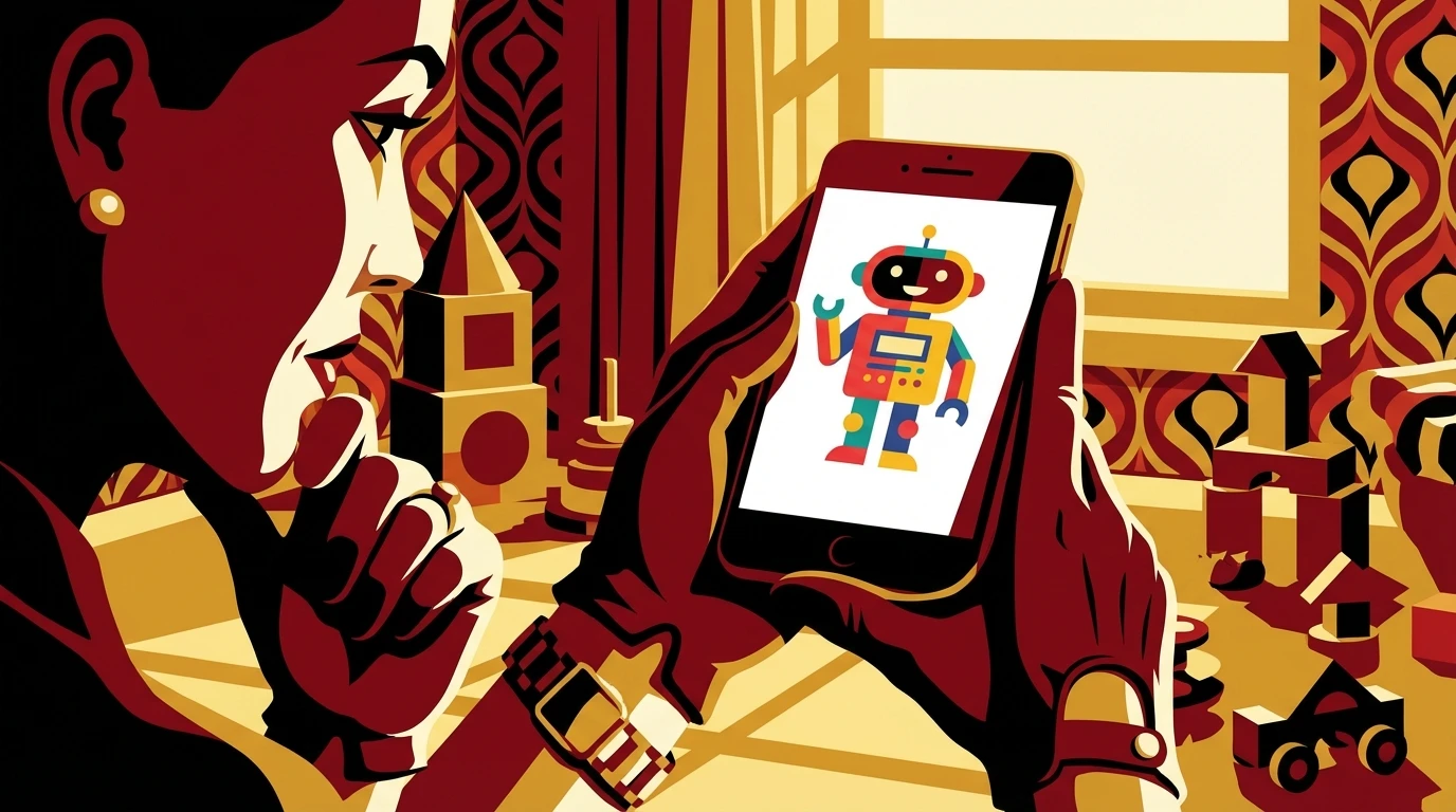 A parent's hands carefully holding a phone showing a potential app, symbolizing the thoughtful process of choosing safe ai therapy for children for autism and hfs. The image conveys warmth and responsibility. Filename: ai-therapy-children-autism-hfs-safety-guide-bestie-ai.webp