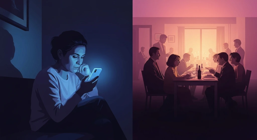 A person reflecting on their anxious attachment style in friendships while looking at a phone in a dark room, anxious-attachment-style-in-friendships-bestie-ai.webp