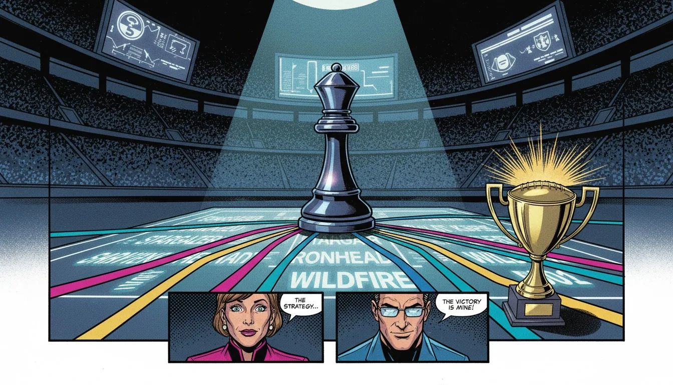 A strategic chess piece on a fantasy football board, symbolizing the crucial audric-estime-fantasy-waiver-wire-bestie-ai.webp pickup for the playoffs.