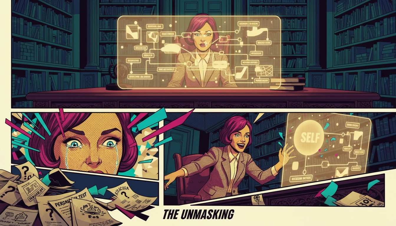 A person achieving clarity on the best accurate mbti test by studying cognitive functions instead of simple online quizzes. Filename: best-accurate-mbti-test-bestie-ai.webp