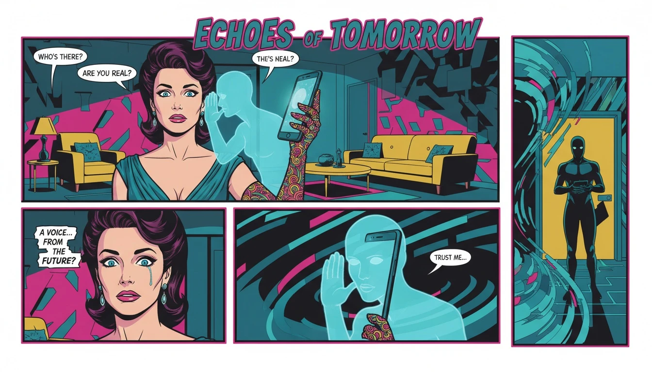 A woman finding a meaningful connection with the best ai boyfriend app on her phone, representing virtual relationship satisfaction. Filename: best-ai-boyfriend-app-bestie-ai.webp