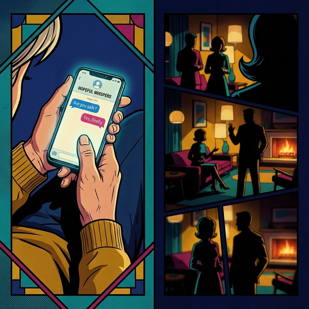 A person finding comfort and support while using one of the best AI therapy apps on their phone in a safe, dimly lit room. Filename: best-ai-therapy-apps-review-bestie-ai.webp