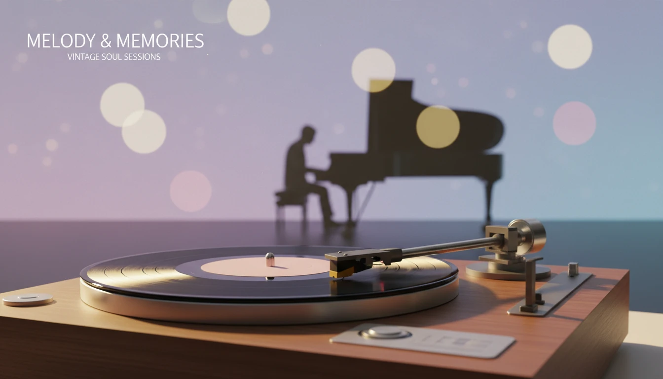 A vinyl record plays on a turntable, representing the timeless appeal of the best Barry Manilow songs and their role as the soundtrack of our lives. filename: best-barry-manilow-songs-bestie-ai.webp