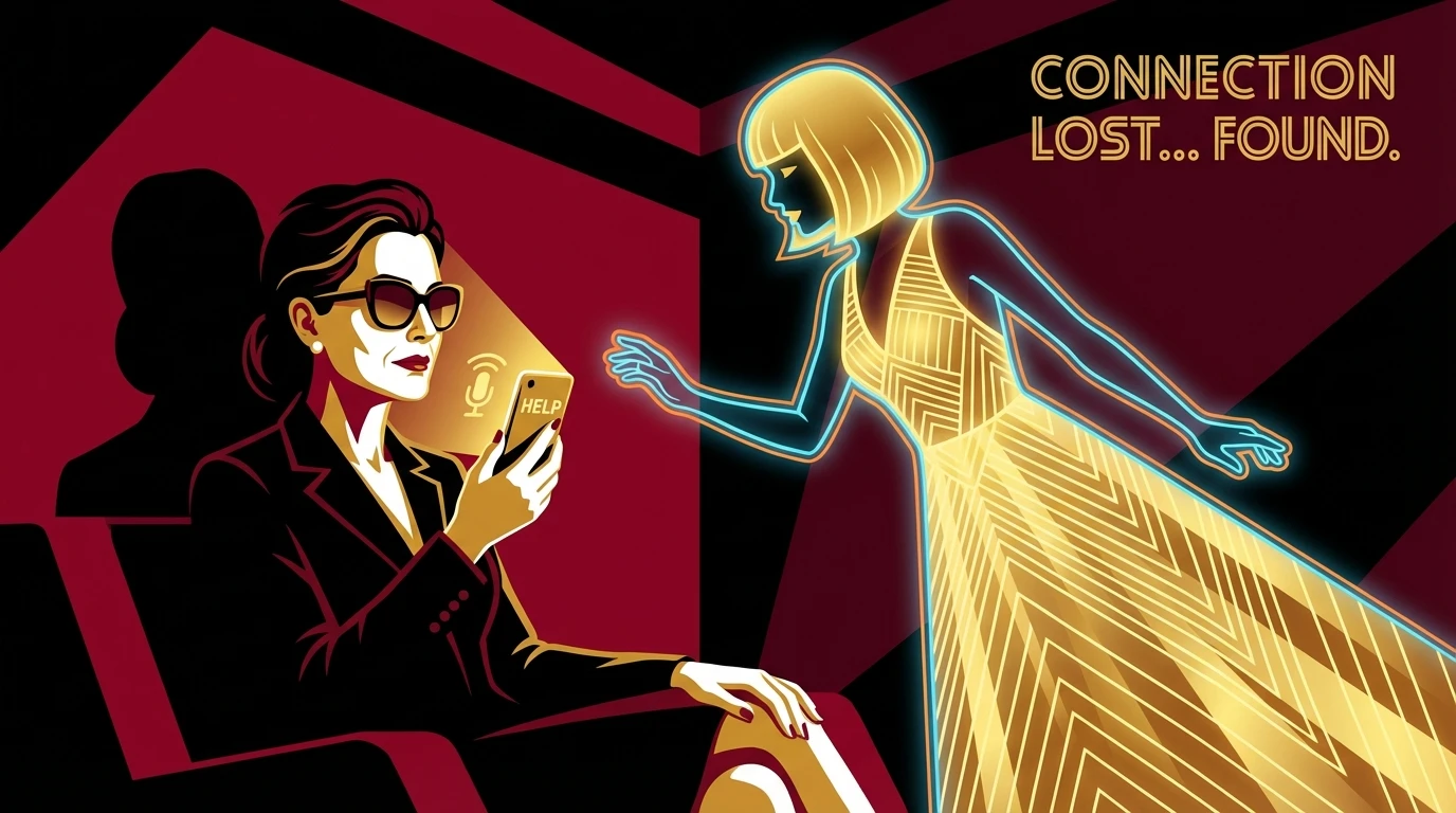 A person finds solace with one of the best free ai companion apps, depicted as a glowing digital figure offering a comforting hand. filename: free-ai-companion-apps-bestie-ai.webp