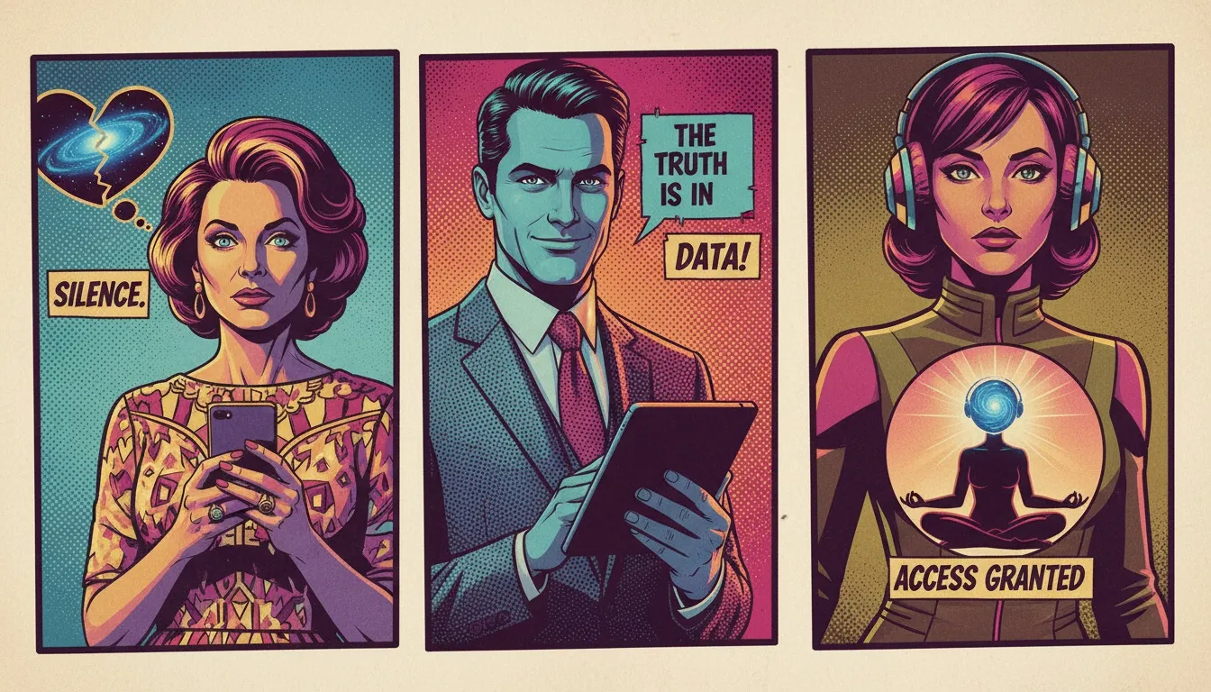 A person finds inner peace using one of the best free guided meditation apps, their head shown as a calm galaxy of stars. Filename: best-free-guided-meditation-apps-bestie-ai.webp