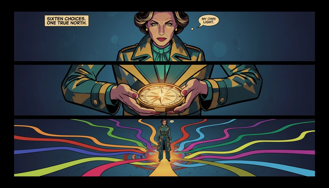 A symbolic image showing 16 different glowing paths, representing the strategic options for the best MBTI type for entrepreneurs based on their unique personality. The filename will be best-mbti-type-for-entrepreneurs-bestie-ai.webp.