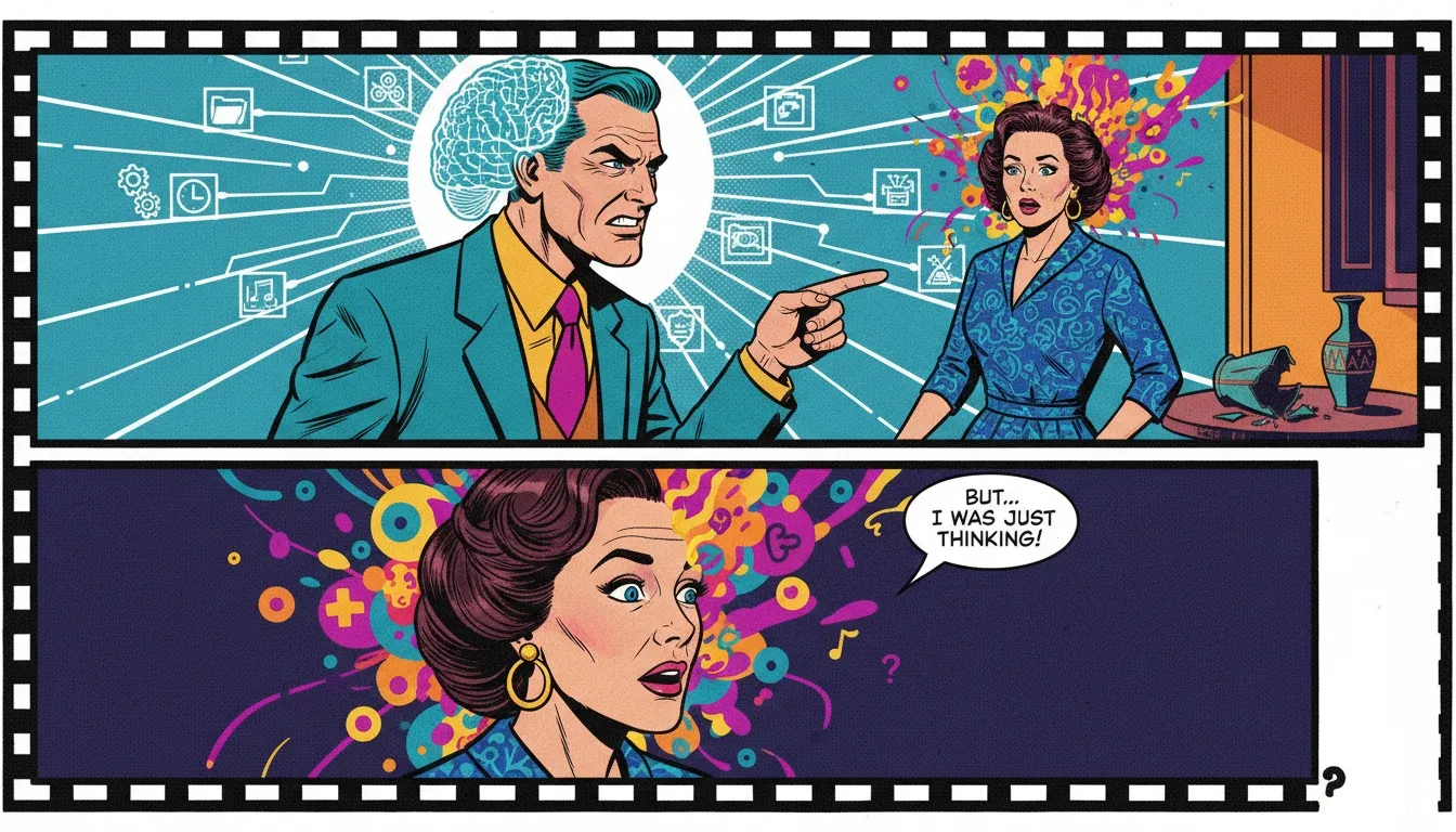 An artistic illustration of a brain divided into structured and chaotic halves, representing the search for the best productivity tools by mbti personality type. Filename: best-productivity-tools-by-mbti-bestie-ai.webp