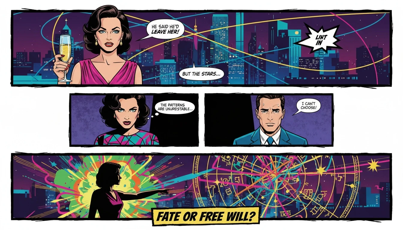 An artistic interpretation of Billie Eilish's relationship patterns, showing a silhouette against a glowing star map symbolizing psychological attachment styles and romantic choices. billie-eilish-relationship-patterns-bestie-ai.webp