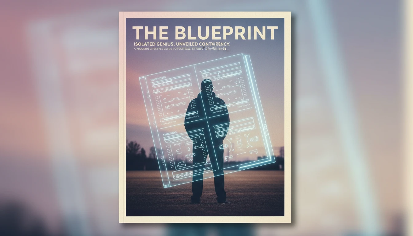 An illustration representing the complex Bobby Petrino offensive philosophy, showing a glowing playbook over the silhouette of a coach on a dark field. bobby-petrino-offensive-philosophy-bestie-ai.webp