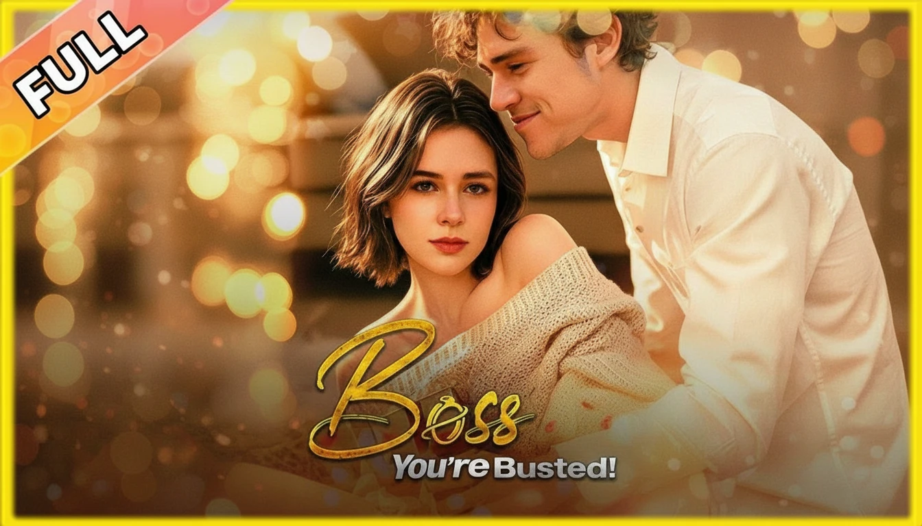 A dramatic scene from Boss You're Busted! featuring Emma in a stylish outfit, confronting Arthur, hinting at their complex relationship.