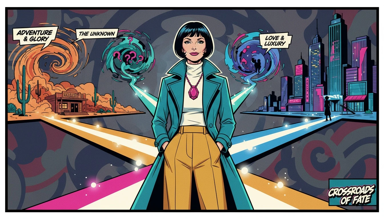 A symbolic image representing the strategic career choices of Brandon Sklenar, showing multiple paths one can take in their professional journey. filename: brandon-sklenar-career-evolution-guide-bestie-ai.webp