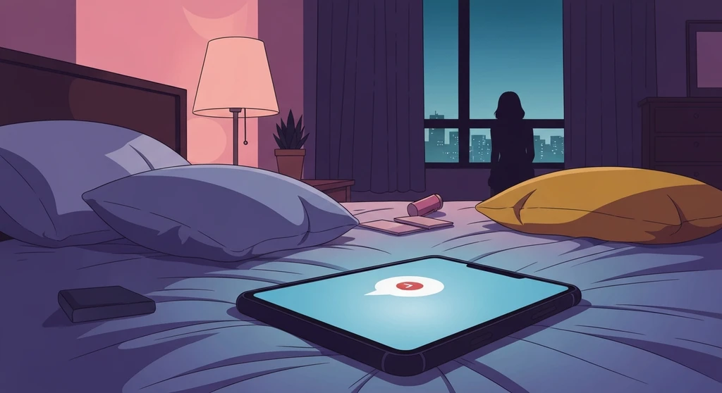 A phone glowing in the dark symbolizing the anxiety of breadcrumbing vs mixed signals in modern dating-bestie-ai.webp