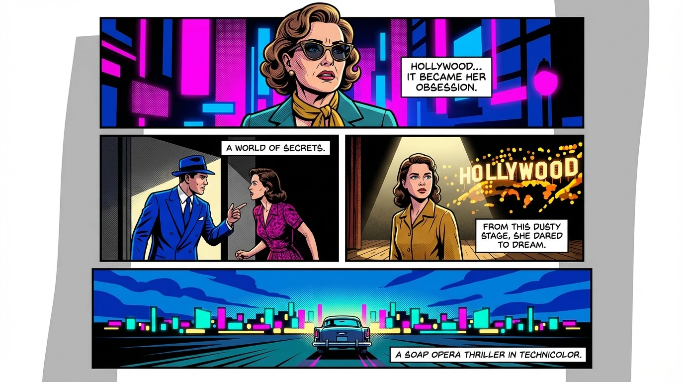 An artistic depiction of Cailee Spaeny's biography and background, showing her journey from a small-town theatre stage to the bright lights of Hollywood. cailee-spaeny-biography-background-bestie-ai.webp