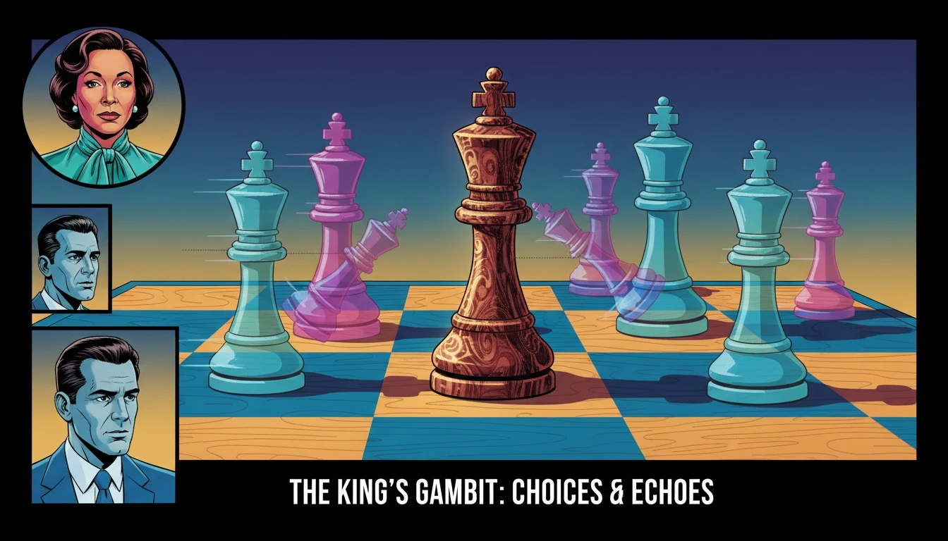 A symbolic image exploring if you can change your MBTI type, showing a solid core chess piece with multiple translucent versions of itself, representing personality growth and behavioral adaptation. Filename: can-you-change-your-mbti-type-bestie-ai.webp