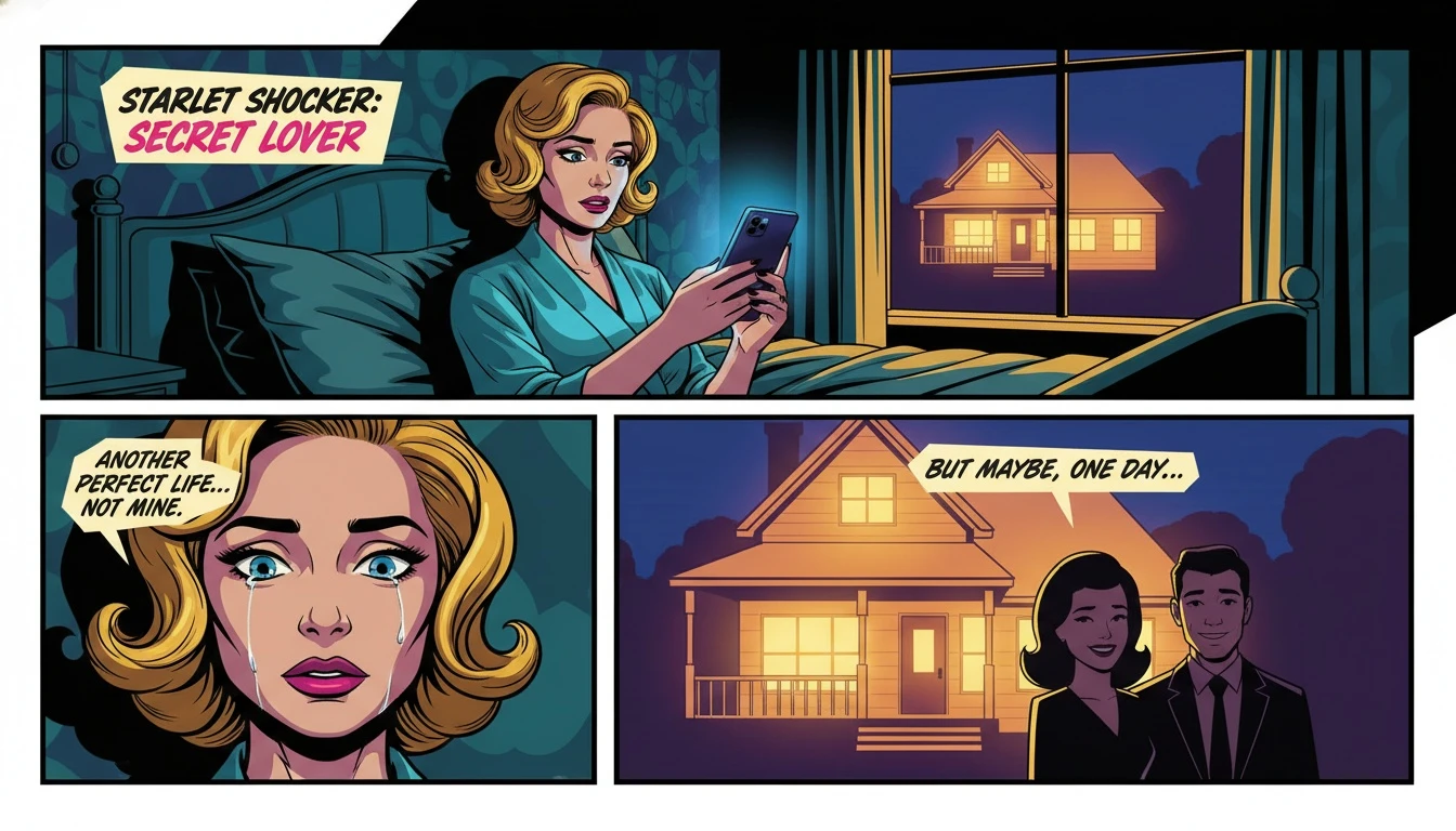 A person feeling anxious about the celebrity cheating effect on relationships while looking at their phone, symbolizing the search for real security beyond headlines. Filename: celebrity-cheating-effect-on-relationships-bestie-ai.webp