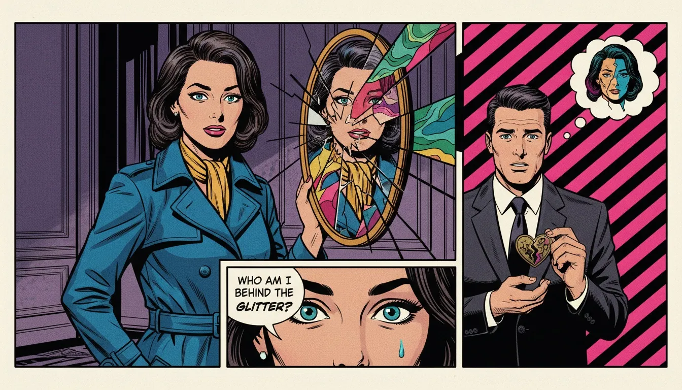 A person looking into a fragmented mirror, where each piece reflects a different facet of their identity, illustrating the complexity behind common ISFJ mistypes. Filename: common-isfj-mistypes-bestie-ai.webp