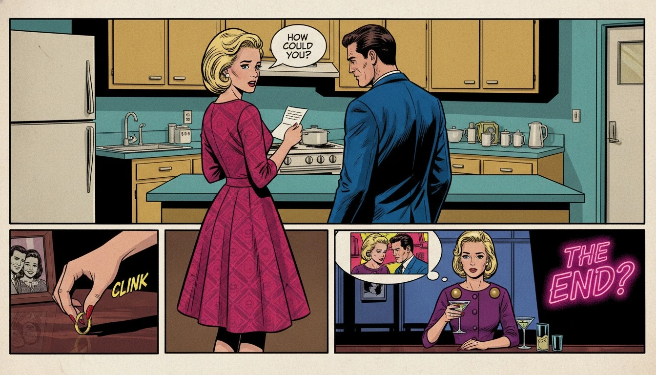 Two rings sitting apart, symbolizing the common reasons for celebrity breakups and the quiet dignity of growing apart in a relationship. File: common-reasons-for-celebrity-breakups-bestie-ai.webp