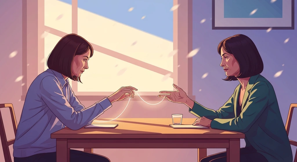 Two partners using communication scripts for anxious avoidant couples to bridge the emotional gap in a warm, cinematic setting-bestie-ai.webp