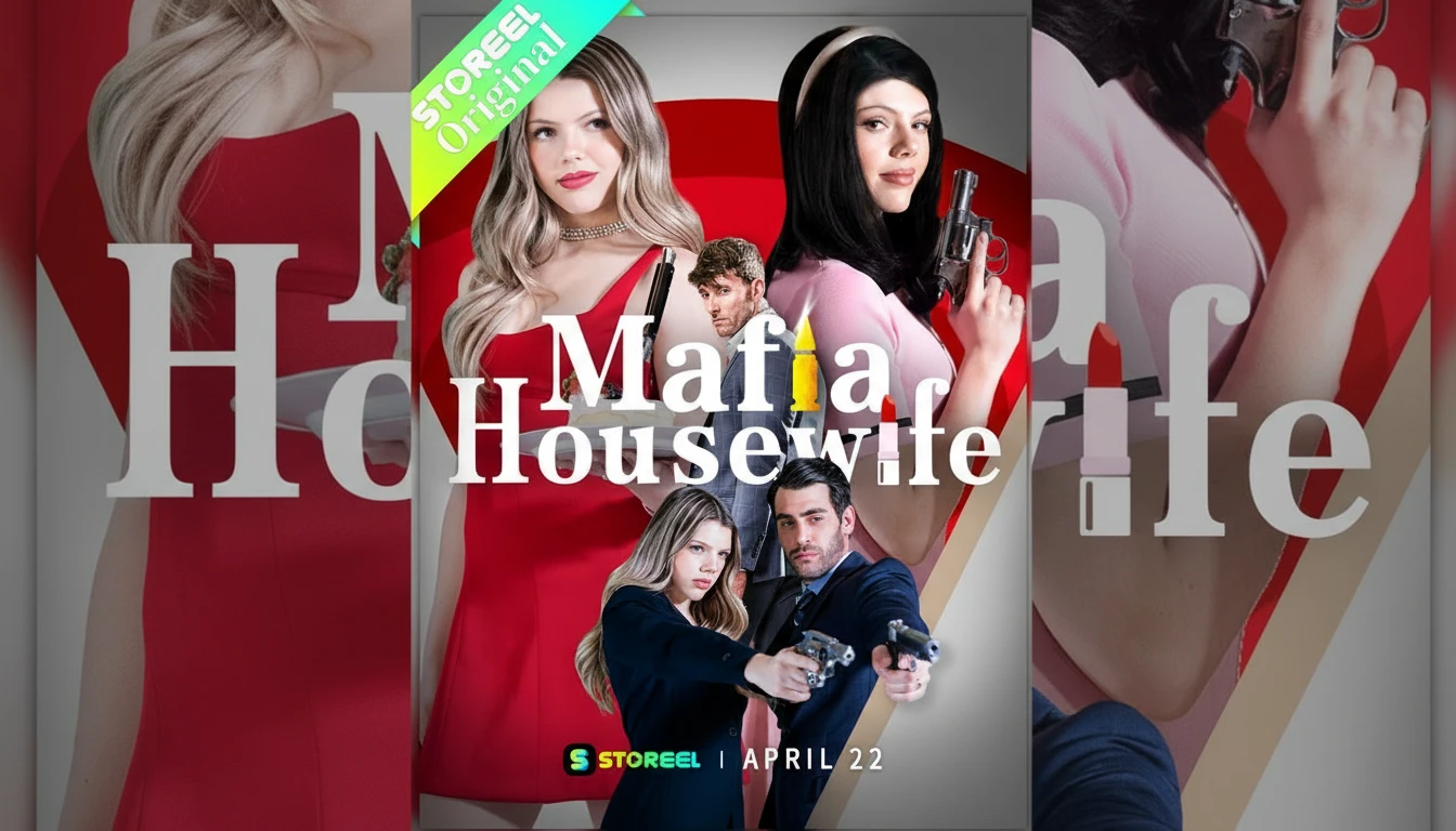 A dramatic scene from Mafia Housewife featuring Lila/Juliet with a determined expression, embodying her transformation into a powerful mafia heiress.