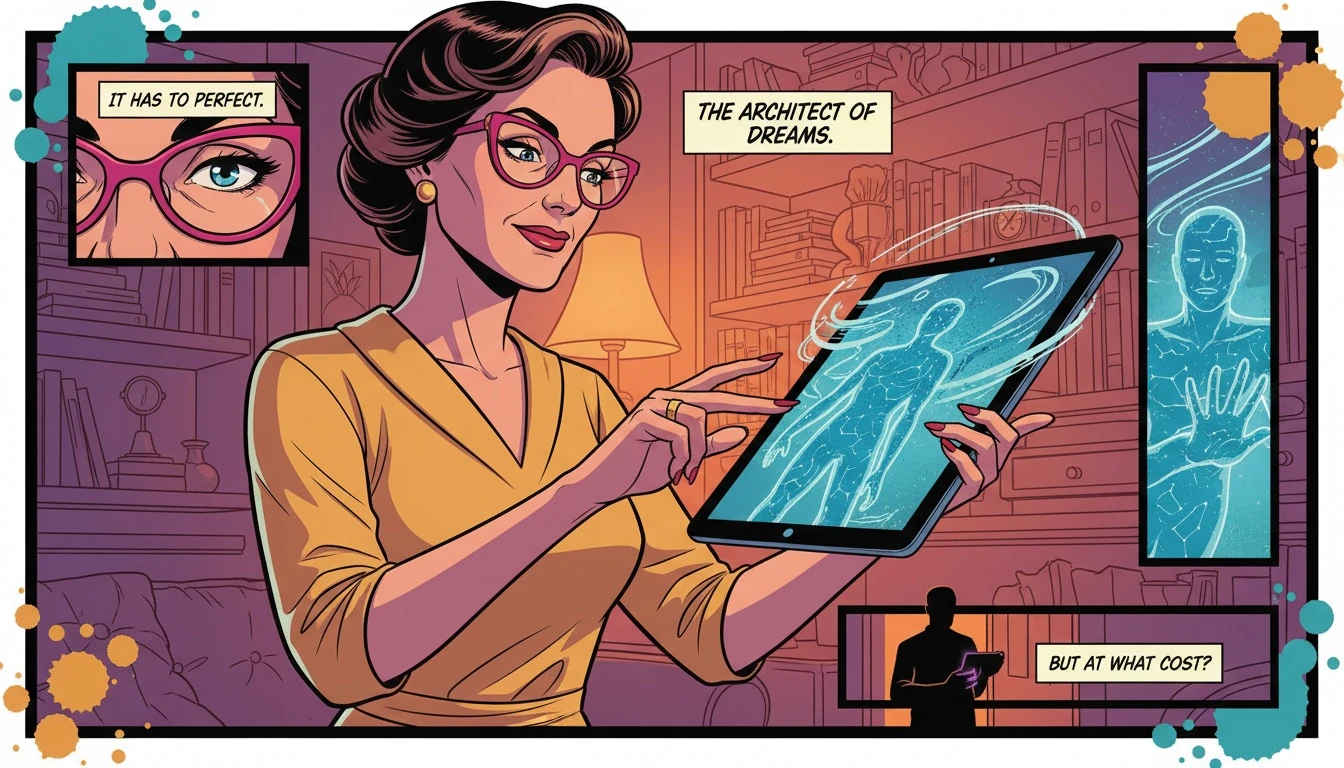 A person's hands sculpting a digital figure on a tablet, symbolizing the creative process to create a custom ai boyfriend that reflects their ideal partner. The image is warm and intimate. Filename: create-a-custom-ai-boyfriend-bestie-ai.webp