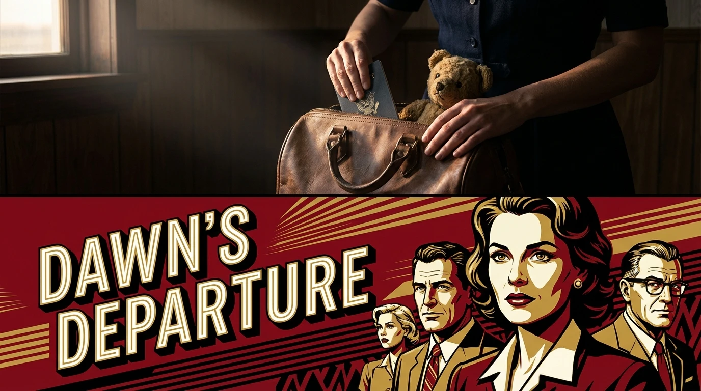 A person is shown creating a safety plan for domestic violence by quietly packing essential documents and a child's toy into an escape bag at dawn, symbolizing a hopeful and strategic departure. filename: creating-a-safety-plan-for-domestic-violence-bestie-ai.webp