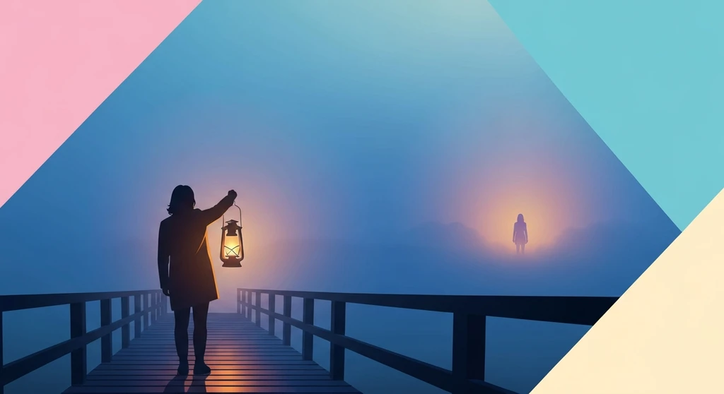 A person holding a lantern in the fog, representing the struggle of dating someone emotionally unavailable-bestie-ai.webp