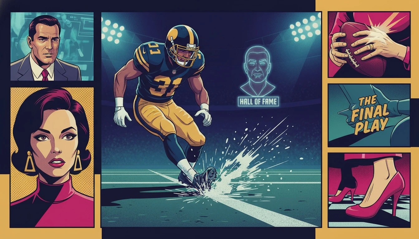 An artistic depiction of DeAndre Hopkins career stats and legacy, showing a receiver's cleats dragging along the sideline chalk, representing his Hall of Fame case. deandre-hopkins-career-stats-bestie-ai.webp