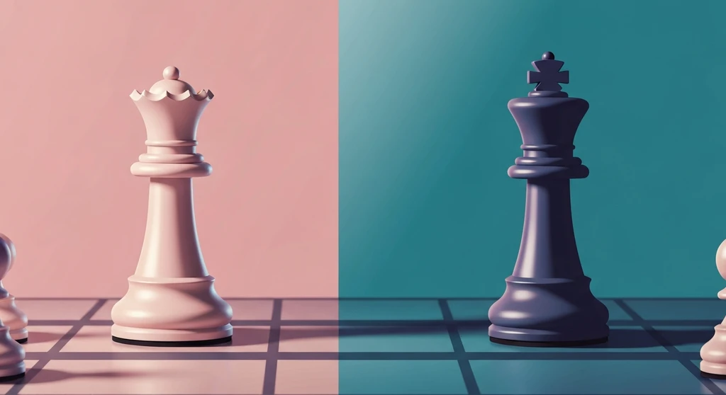 A symbolic chessboard representing the complex Dua Lipa vs Callum Turner net worth power dynamics, showing a queen and king in partnership, not conflict. Filename: dua-lipa-vs-callum-turner-net-worth-bestie-ai.webp