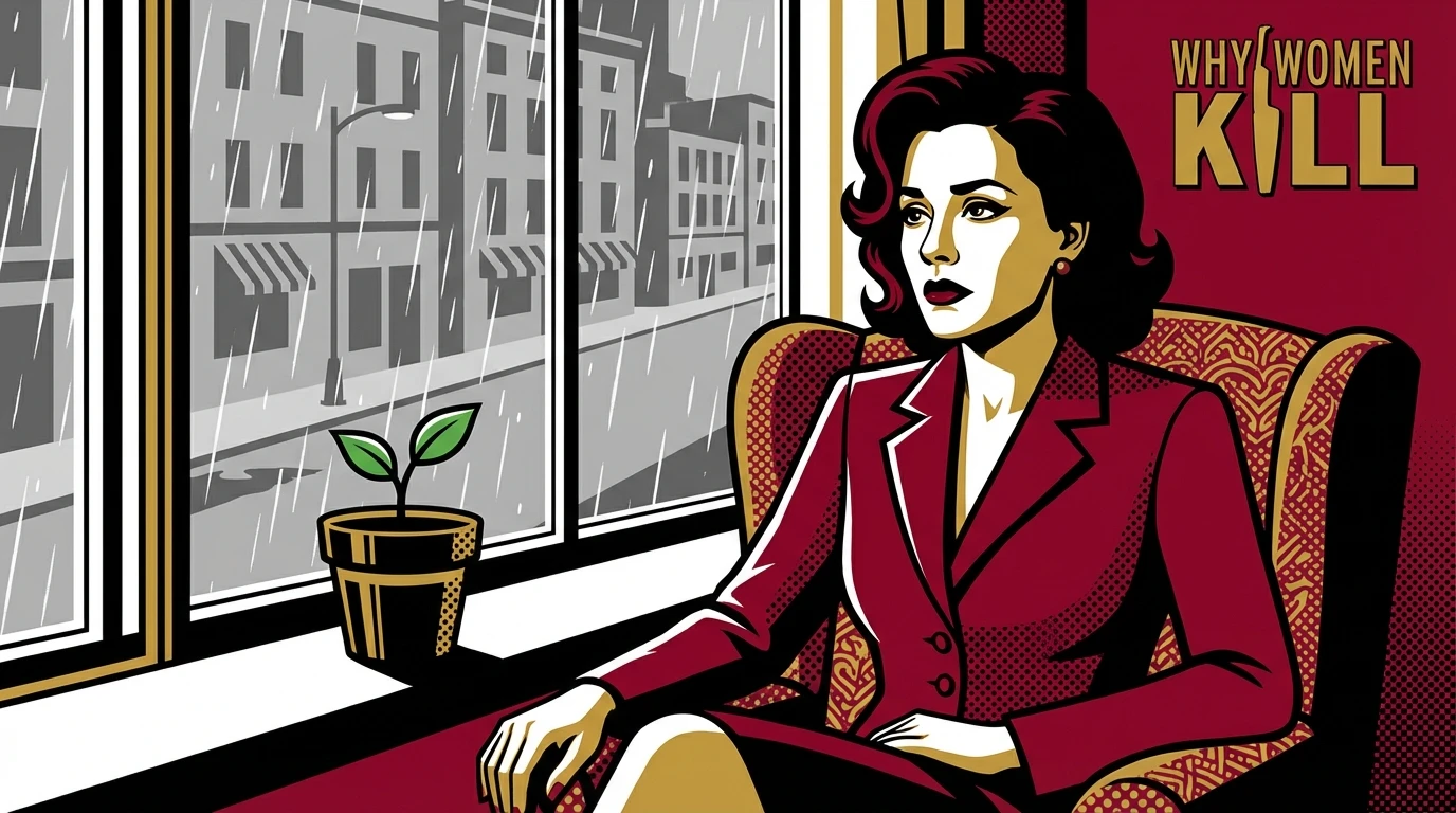 A woman contemplates the early pregnancy emotional symptoms she's experiencing while looking out a rainy window, a hopeful sprout on the sill symbolizing new life. Filename: early-pregnancy-emotional-symptoms-bestie-ai.webp