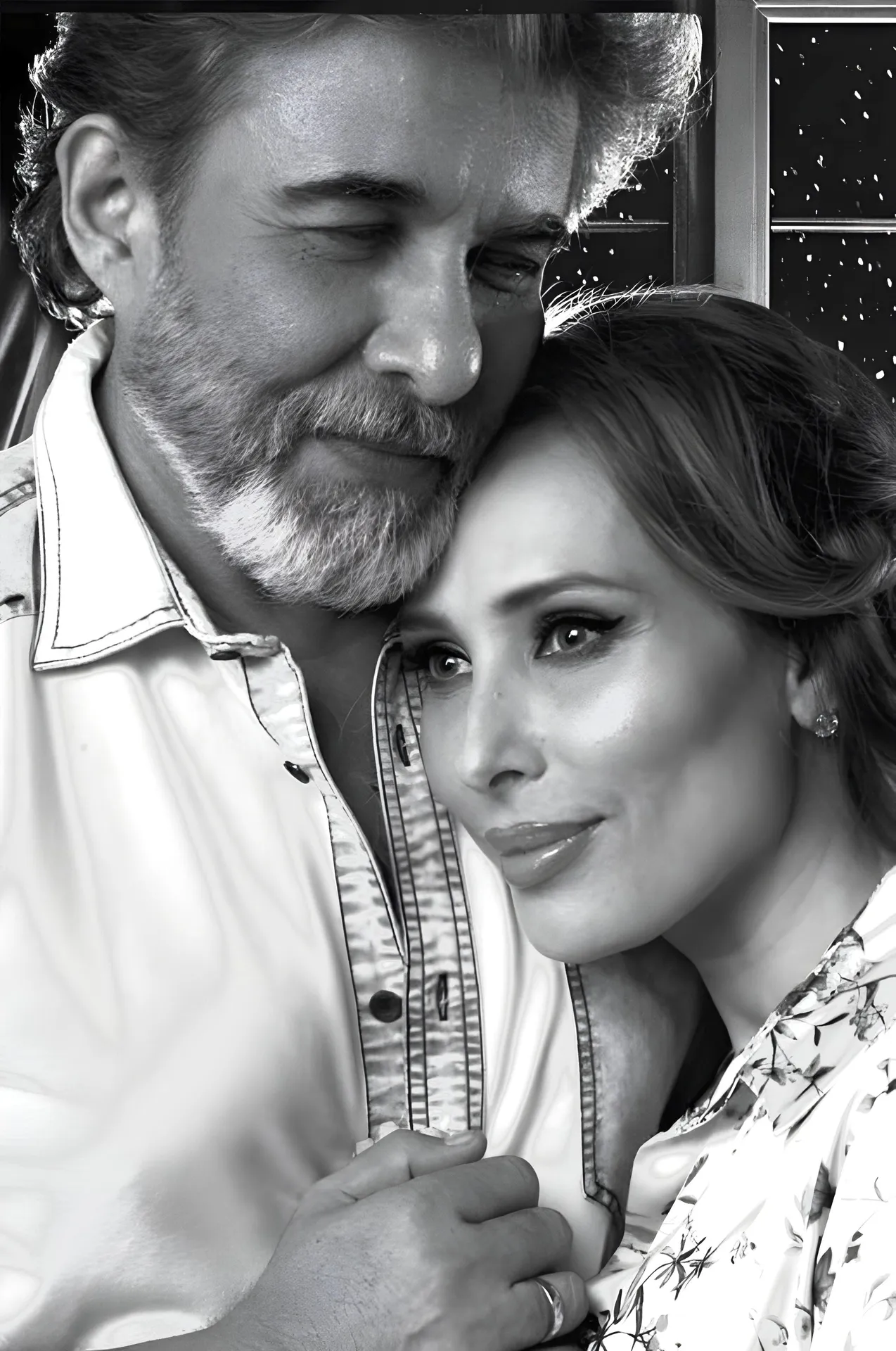 Dramatic promotional image for the short drama Echoes Of Us, featuring Julian and Julie in a tense moment.