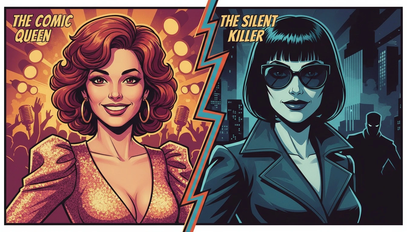 A visual representation of Elizabeth Perkins character types, showing a split image of her evolution from a warm comedic actress to a menacing thriller matriarch. elizabeth-perkins-character-types-bestie-ai.webp