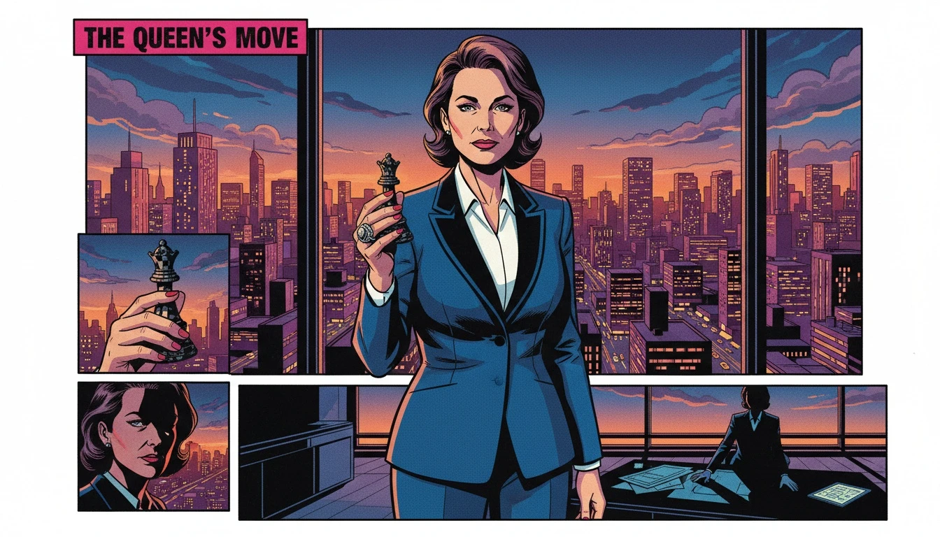 A confident woman embodying the ENTJ female personality traits looks out over a city, symbolizing her strategic mindset and powerful nature. entj-female-personality-traits-bestie-ai.webp