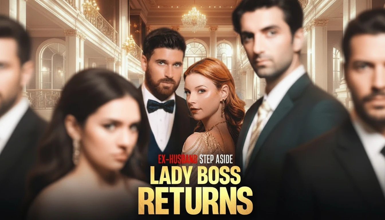 A dramatic scene from Ex-Husband Step Aside Lady Boss Returns, featuring Callie's transformation into a powerful heiress confronting her regretful ex-husband.