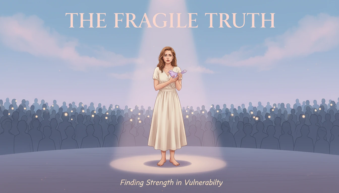 A symbolic image illustrating the fear of letting others down psychology, showing a person under the intense pressure of a spotlight and audience expectations. fear-of-letting-others-down-psychology-bestie-ai.webp