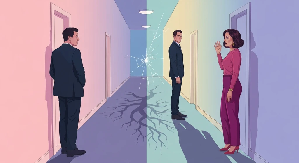 A conceptual visual representing the psychological tension between fearful avoidant vs dismissive avoidant attachment styles in a modern relationship-bestie-ai.webp