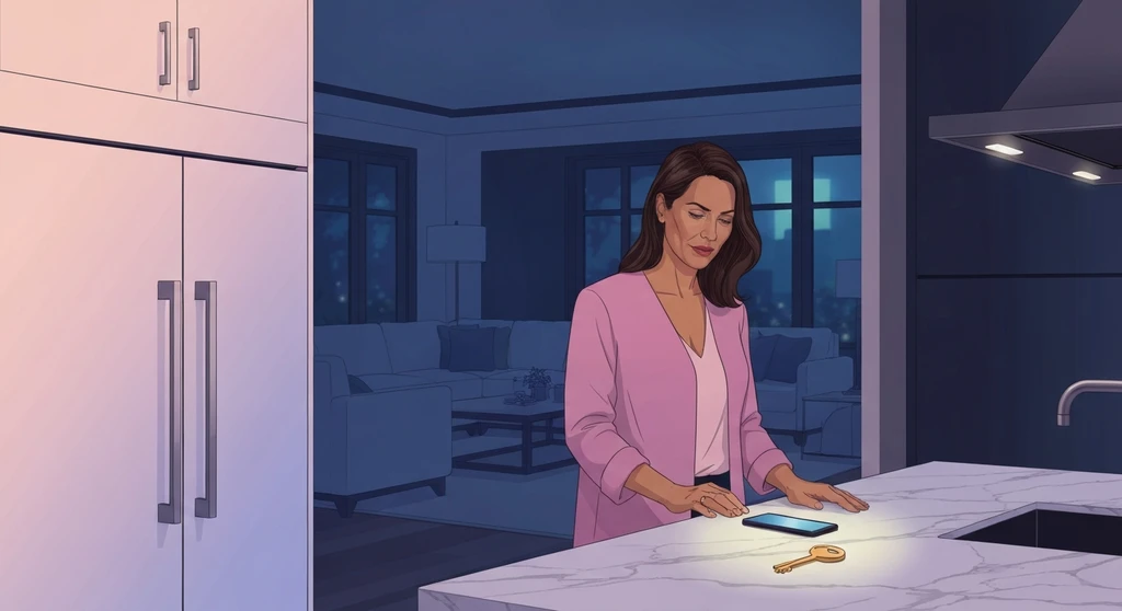 A woman reflecting on financial reasons for staying in a marriage while standing in a luxury home-financial-reasons-for-staying-in-a-marriage-bestie-ai.webp