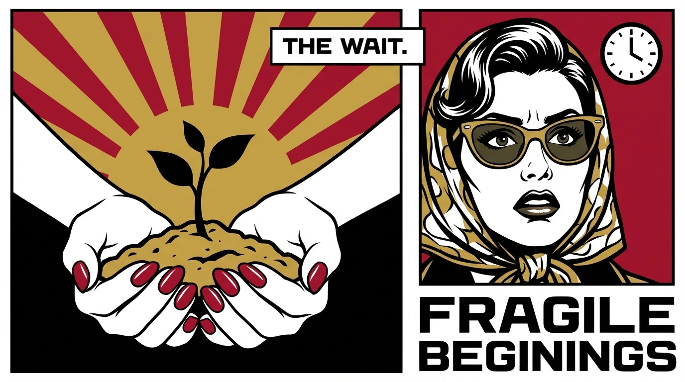 A woman's hands cupping a seedling, symbolizing the delicate and hopeful first signs of pregnancy before a missed period. first-signs-of-pregnancy-before-missed-period-bestie-ai.webp