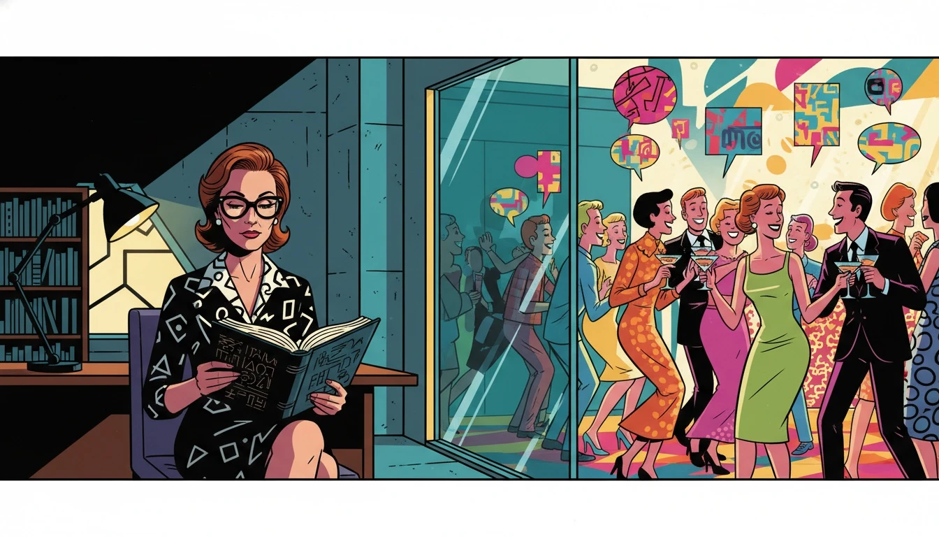 A symbolic image representing the INTJ's preference for depth over superficiality, illustrating the core theme of the article on painfully relatable INTJ quotes about socializing. Filename: intj-quotes-socializing-bestie-ai.webp