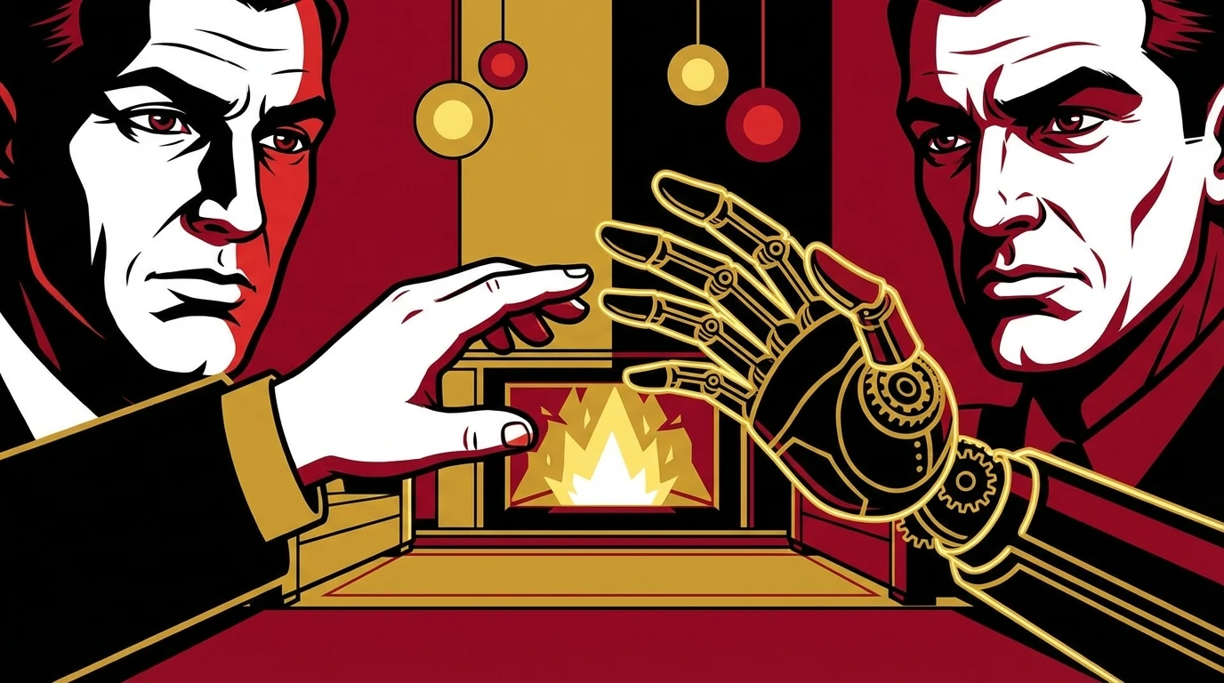 A symbolic image representing the future of AI in autism therapy, showing a child's hand connecting with a friendly robot's hand, signifying hope and support. Filename: future-of-ai-in-autism-therapy-bestie-ai.webp