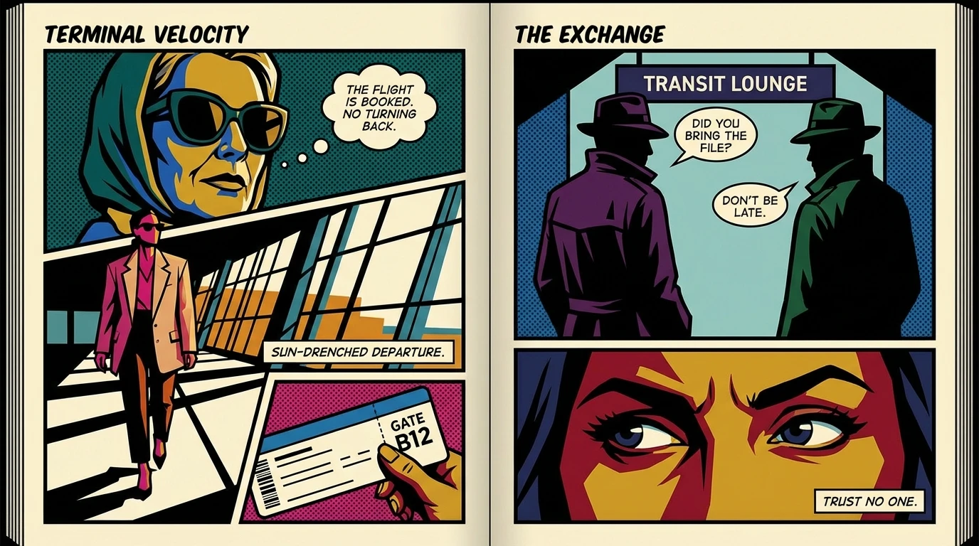 A woman embodying how to get Sara Arjun's airport look, wearing an oversized blazer and walking through a bright terminal, showcasing comfortable travel style. Filename: get-sara-arjuns-airport-look-bestie-ai.webp