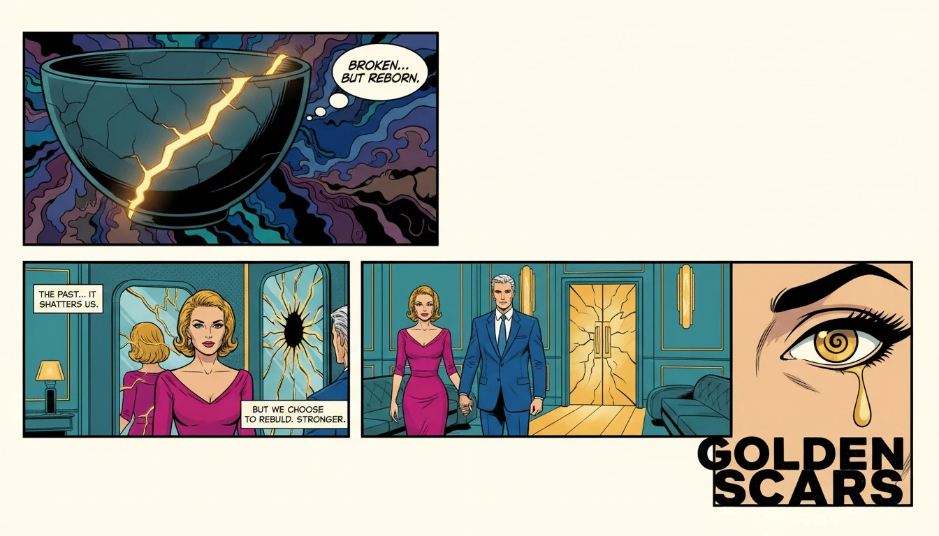 A kintsugi bowl with a glowing golden repair line, symbolizing how this guide to developing mbti functions helps create a more whole and resilient self. The filename will be guide-to-developing-mbti-functions-bestie-ai.webp.